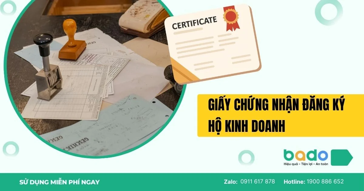 Giấy Chứng Nhận Đăng Ký Hộ Kinh Doanh